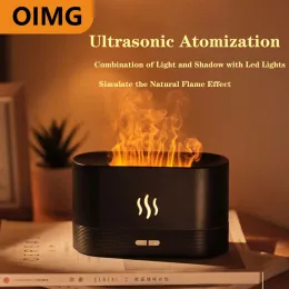 Boormachine 180ml Usb Essential Oil Diffuser Simulation Flame Ultrasonic Humidifier Home Office Air Freshener Fragrance Sooth Sleep Atomizer