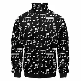 Artistic Note 3D Print Men Par Fi Jackets rockar Hip Hop Funny Sweatshirts Anime Carto Zip Cardigan Stand Collar Custom M9fw#