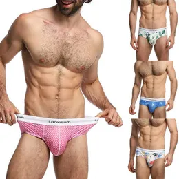 Underpants chegada homens roupa interior sexy dot briefs algodão respirável masculino calcinha redonda breve srting u bolsa deslizamento homme