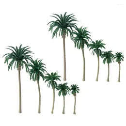 Dekoracyjne kwiaty modelu scenerii figurki stacjonarne ornament na plażę tropikalne dżungla luau hawajskie dostawy imprezowe 10pcs