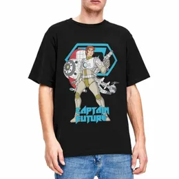 Mężczyźni Kobiety T-shirty Kapitan Curtis Newt Acries Cool 100% Cott Short Sleeve Captain Future T Shirt Cound Cllar Clothing S6du#