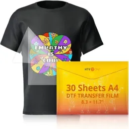 필름 htvront 10/30pcs A4 DTF 전송 필름 애완 동물 열전달 종이 전처리 시트 tshirts bags textile에 dyi 직접 전처리 시트