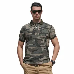 2021 Summer Korean Style Army Camoue Polo koszulki Mężczyźni Casual Slim Camoue Polo Shirts for Men Rozmiar S-XXL 04O5#