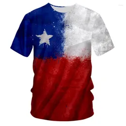 Männer T-shirts Chile Hemd Benutzerdefinierte Name Nummer CHL Land Flagge CL Spanien Schwarz Grau College Print PO Kleidung Dropship