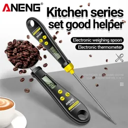 Messgeräte ANENG HTC6 Mini-Digitalwaage Küchenlöffel BBQ Fleisch Kuchen Süßigkeiten Braten Grill Essen Haushalt Kochen Thermometer Backen Gadget Werkzeuge