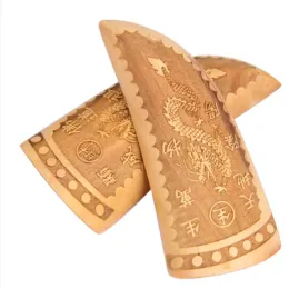 Sculture seleziona stile Trigramma divino in legno Trigramma sacro in legno di pesca Corno di pecora Coppa sacra Jiaobei in legno rosso Trigramma sacro