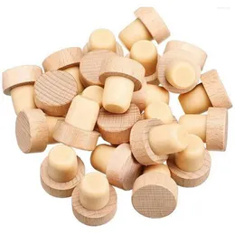 Wall Clocks 50Pc Wine Bottle Cork T Shaped Plugs For Stopper Reusable Corks Wooden And Rubber