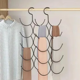 Hangers Leggings Hanger Stainless Steel Scarf Storage Rack With Multi Hooks For Socks Organization Yoga Stockings