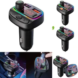 Upgrade New Mp3 Player Fm Transmitter Bluetooth-compatible Hands Free Car Kit Audio Adapter Fast Charger Auto Parts