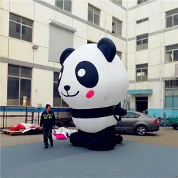 3m 10 pés de altura personalizado gigante panda mascote inflável modelo de natal fabricante para publicidade