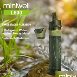 Gadget da esterno Miniwell L600 Survival Cam Equipment Filtro per l'acqua portatile St 230826 Consegna a goccia Dhc1U