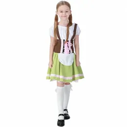 Alemão Oktoberfest Traditial Natial Costume Children's Maid Dr h2RS#