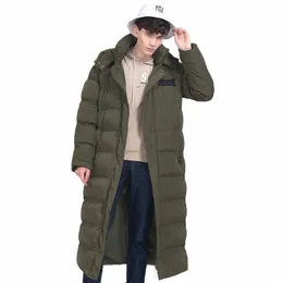 spazio Cott Uomini Piumini Cappotti invernali militari con Parka con cappuccio Spessa Cerniera verde Caldo Abbigliamento da neve Lg Cappotto Outdoor Boy n2mO #