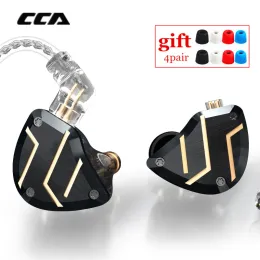 سماعات أذن CCA C10 Pro 4BA+1DD الهجينة في سماعات الأذن HIFI سماعة سماعات سماعات الرأس المعدنية HIFI