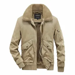 New Men Winter Large Size Fleece Warm Lapel Jacket Men Casuare Fi Outdoors Sport WindProof Jacket Male Coat Plus Size 6XL 07LG＃