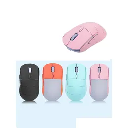 Tappetini per mouse Poggiapolsi Adesivo antiscivolo Pelle scamosciata Fl / Metà Er Mouse per Ajazz Aj199 Consegna wireless Drop Delivery Computer Tastiere di rete Otq8S