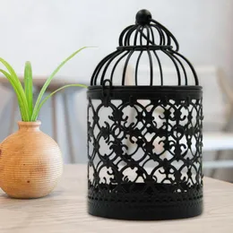 Candle Holders Bird Cage Shaped Holder Ornament Wrought Candleholder For Wedding Farmhouse Home Living Room Birthday Party