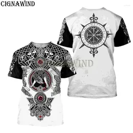 Men's T-skjortor coola skjorta män/kvinnor nyhet viking tatuering 3D-tryck t-shirts casual harajuku stil hoodies/tröjor/väst sommarstoppar