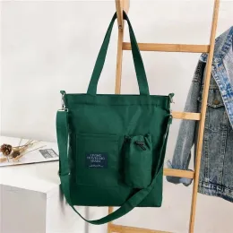 10A Bolsas de ombro Bolsa de lona feminina mensageiro japonês ins estudante versátil bolsa de grande capacidade