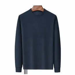 Camisetas de Cuello reddo de tela de gofres alta calidad para hombres, manga larga, camiseta 비공식 que combina c todo, ropa l0t6#