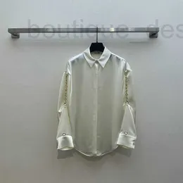 Women's Blouses & Shirts designer brand New South Oil Loe for Spring and Summer: Intellectual, Gentle, Elegant, Minimalist, Loose, Comfortable Chain Shirt Women DR23