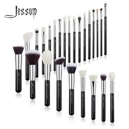 Jessup pincéis de maquiagem conjunto fundação pó profissional compõem pincel contorno liquidificador sombra blush 25pcs cabra sintética t175 240313