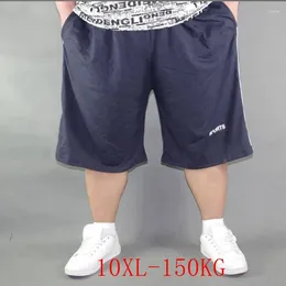 Men's Shorts Summer Plus Size Casual 10XL 9XL 8XL Fashion Loose Slim Straight Stretch Cotton