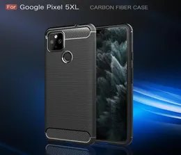 Ultra Slim Thin Carbon Fiber Soft TPU -fodral för Google Pixel 5 XL 4A 3A XL 3 4 XL 2XL PIXEL9193038