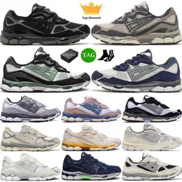 Top Gel NYC Marathon Running Shoes Designer Designer Designer Develops Doatmeal Concrete Navy Steel Sbostidian Gray Cream White Oyster Grayst