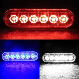Uppgradera 6Led Car Strobe VARNING LIGHT GRILL FLASKING BRACHDOWN Emergency Light Car Truck Trailer Beacon Lamp LED Vattentät sidoljus