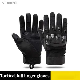 Tactical Gloves Outdoor Sports Riding Male Finger Special Forces Anti-skid Anti-puncture Wear-Resistant Fitness 2Pcs YQ240328