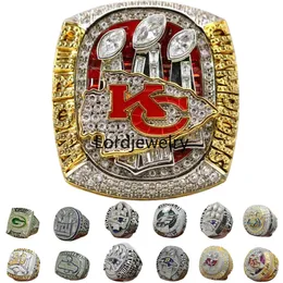 Luksusowe mistrzostwo Super Bowl Designer 14K Gold KC Mistrzów Mistrzów Drużyny dla męskiej damskiej biżuterii