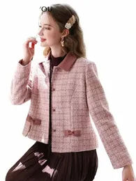 i BELIEVE YOU Small Fragrant Wind Tweed Cott Unique Coat for Women 2023 Autumn Winter Outerwear New Short Jackets 2234185427 y0ia#