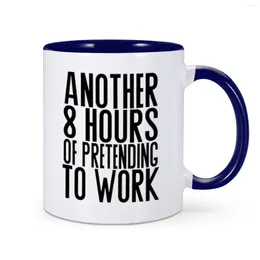 Mugs Novelty Funny Mug Pretending To Work Coffee Perfect Leaving Gift For Colleague Coworker 11 Oz Ceramics Home Office Tea Cup