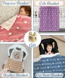 Crianças adultos 36 cores nome personalizado cobertor de flanela para meninas e meninos cobertores de bebê personalizados carta velo presente de aniversário 240325