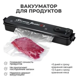 Zappers Electric Vacuum Sealer Packaging Hine For Home Kitchen inklusive 15st Food Saver Bags Commercial Vacuum Food Sealing