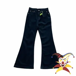 Elastic Floor Mop Micro Horn Calças Jeans Para Homens Mulheres Black Wed Joggers Calças N5zu #