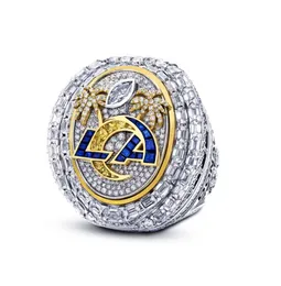 Högkvalitativ 9 spelare Namn Ring Stafford Kupp Donald 2021 2022 World Series National Football Rams M Ship Ring With Wood Display Box Souvenir Fan Gift5854096