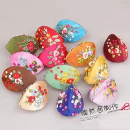 Gift Wrap Wholesale 20pcs Chinese Vintage Colorful Silk Pinch-Close Case Holding Coin Bag/Mini Wallet Embroidered Jewelry Box