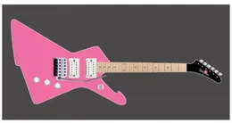 Elektrisk gitarrrosa /lila /grön rock godis 6strings Maple Fingerboard anpassad för kunder Freeshippings