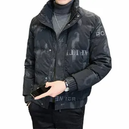 Männer Neue Marke Daunenjacke Mantel Herbst Winter Männer Hohe Qualität Pailletten Gestreiften Winddicht Und Warme Kurze Schwarze Daunenjacke 3XL k6M3 #