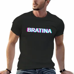 Bratina Rap Hip Hop Woman Russia Girl Girl Girt Tシャツ夏のトップアニメ半袖ティープレーンブラックTシャツ男性R8bt＃