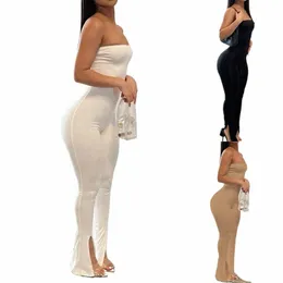 mandylandy Women Sexy Skinny Bodyc Jumpsuit Fi Female Y2K Off Shoulder High Waist Corset Romper Overalls One Pieces I9l9#
