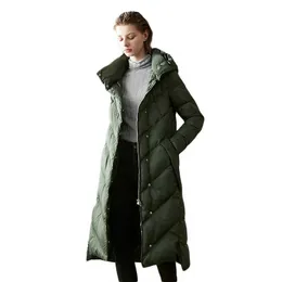 2022 Bayan Moda Artı Boyut Kapı Puffer Ceket Kadın Kış uzun Sıcak Kalın Pamuk Ceketleri Kadınlardan Aşağı Kapşonlu Ceketler