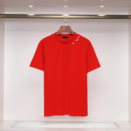 T-shirt di design alla moda T-shirt da uomo in cotone girocollo manica corta ricamo piccola etichetta moda camicia maschile golf tinta unitaTees taglia asiatica S-2XL