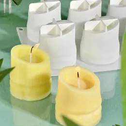 Stampi da forno 8 cavità Stampo per candele per aromaterapia in bambù Bellissimi stampi per gessi ornamentali N84C