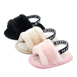 First Walkers Meckior Spring Winter Baby Shoes Cute Indoor Fluffy Slippers Infant Toddler Boys Girls Sandals Walker