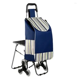 Storage Bags Handcart Portable Shopping Stair Climbing Elderly Vegetable Cart Small Household Folding Light Hand Trailer