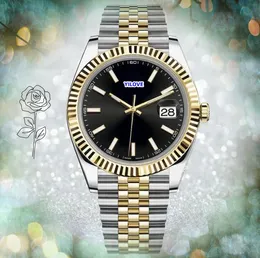 President Auto Day Date Watch 41mm Movement Quartz Clock Fashion Mens Top Brand High Quality Stainless Steel Strap Chain Bracelet Business Wristwatch montre de luxe