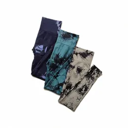 Wareball New Tie Dye Yoga Pants 체육관 레깅스 여성 Seaml High Waist Push Up Sport Tights Fitn 운동 레깅스 F8AK#